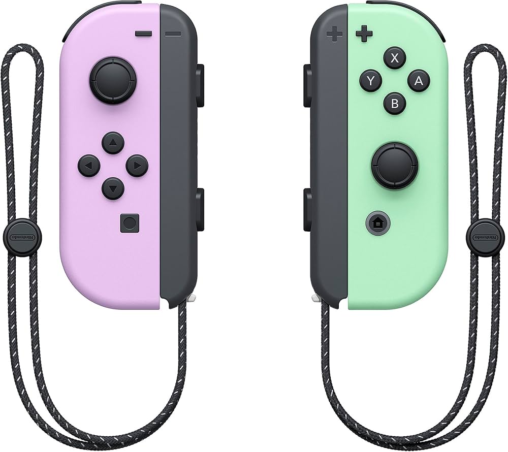 Switch Joy-Con Controllers - Pastel Purple & Pastel Green Pair - Video Game Accessory - Used - CaveGamers