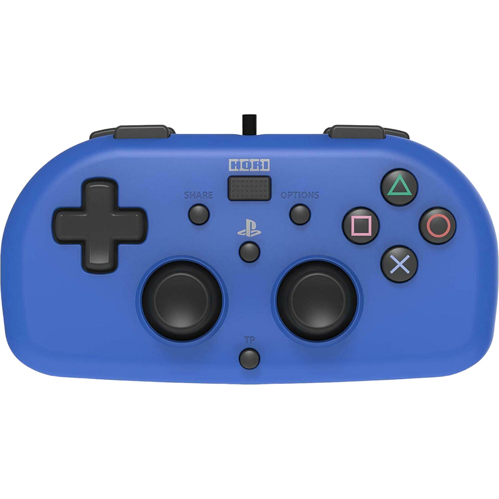 Wired Mini Gamepad Controller Hori - Blue PS4 - Video Game Accessory - Used - CaveGamers - Image 2