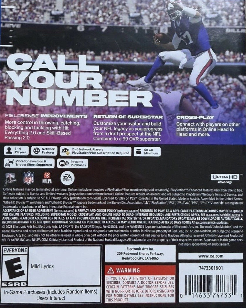Madden NFL 24 PS5 - Video Game - Used - CaveGamers - Image 2