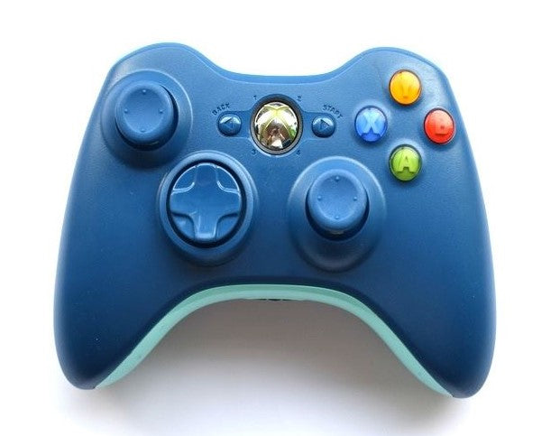 Xbox 360 Wireless Controller - Blue/Teal Limited Edition - Video Game Accessory - Used - CaveGamers