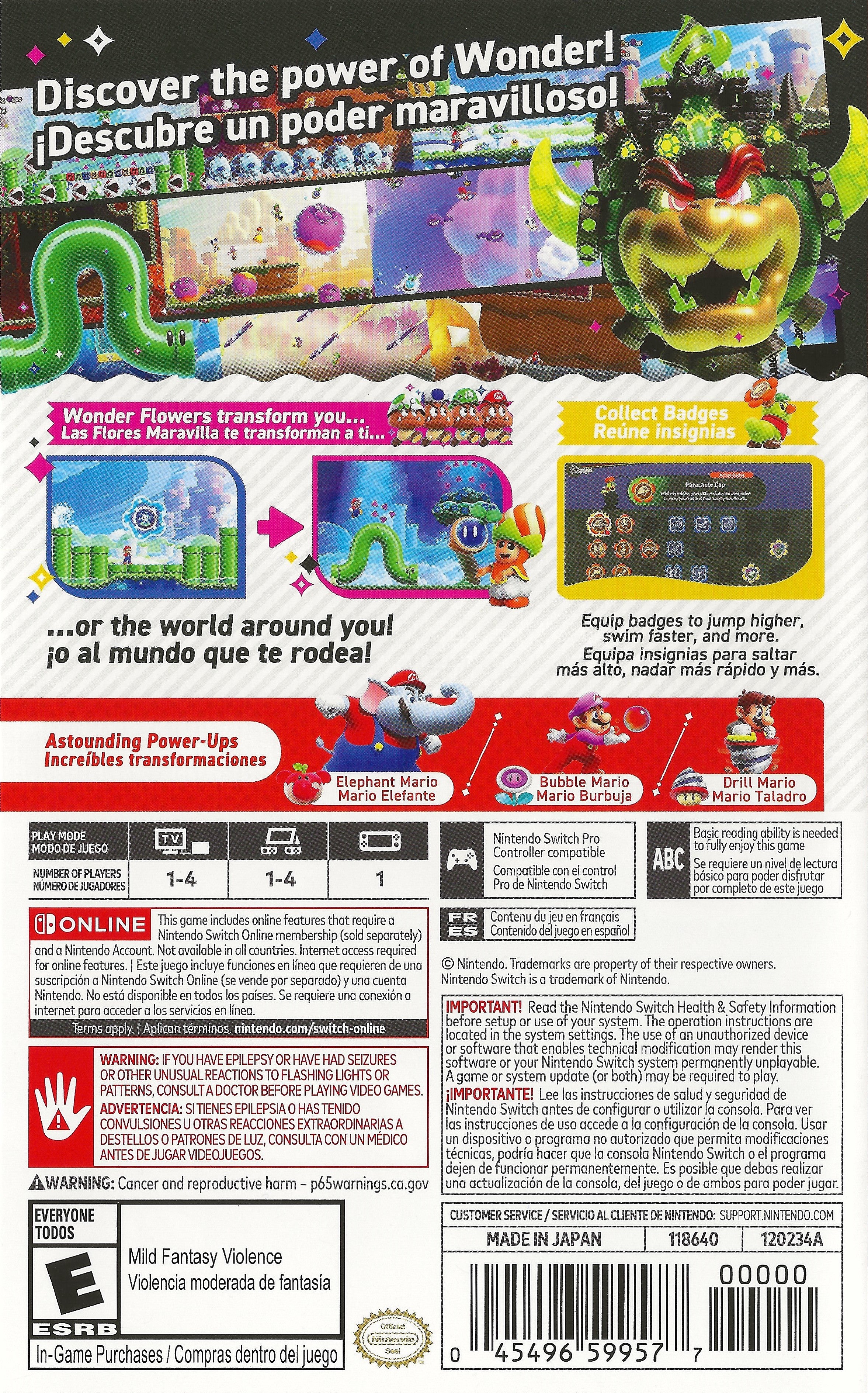 Super Mario Bros. Wonder Switch - Video Game - Used - CaveGamers - Image 2