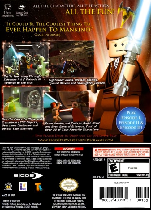 Lego Star Wars: The Video Game GameCube - Video Game - Used - CaveGamers - Image 2