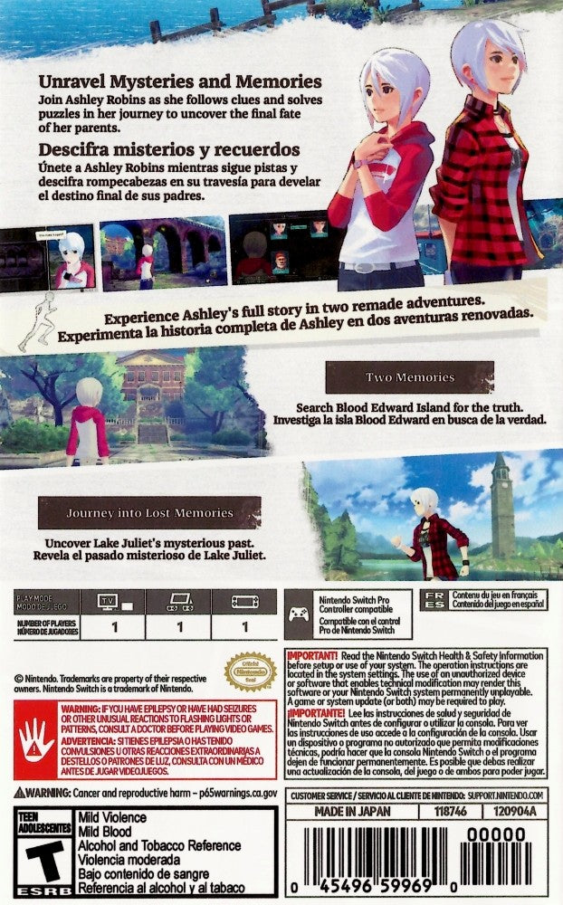 Another Code: Recollection Switch - Video Game - Used - CaveGamers - Image 2