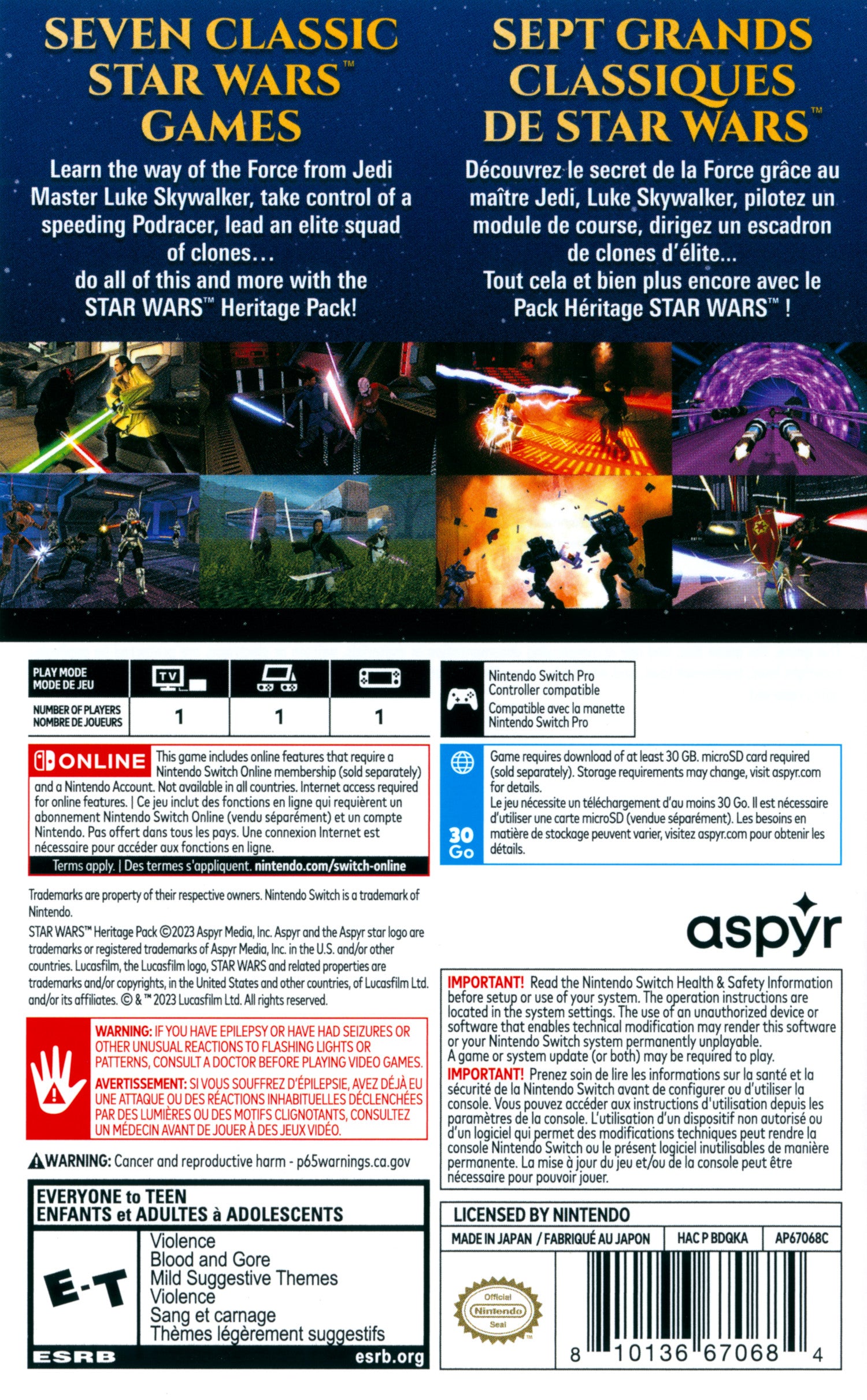 Star Wars: Heritage Pack Switch - Video Game - Used - CaveGamers - Image 2