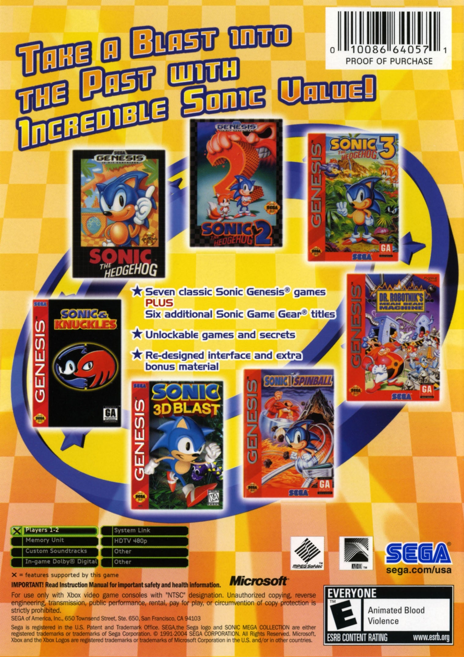 Sonic Mega Collection Plus Xbox - Video Game - Used - CaveGamers - Image 2
