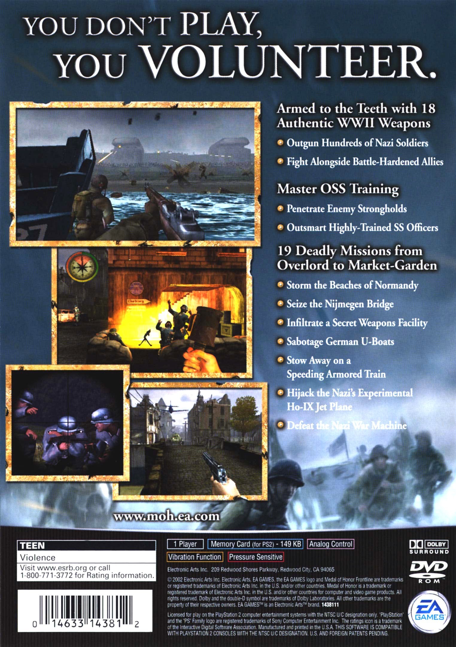 Medal of Honor: Frontline PS2 - Video Game - Used - CaveGamers - Image 2