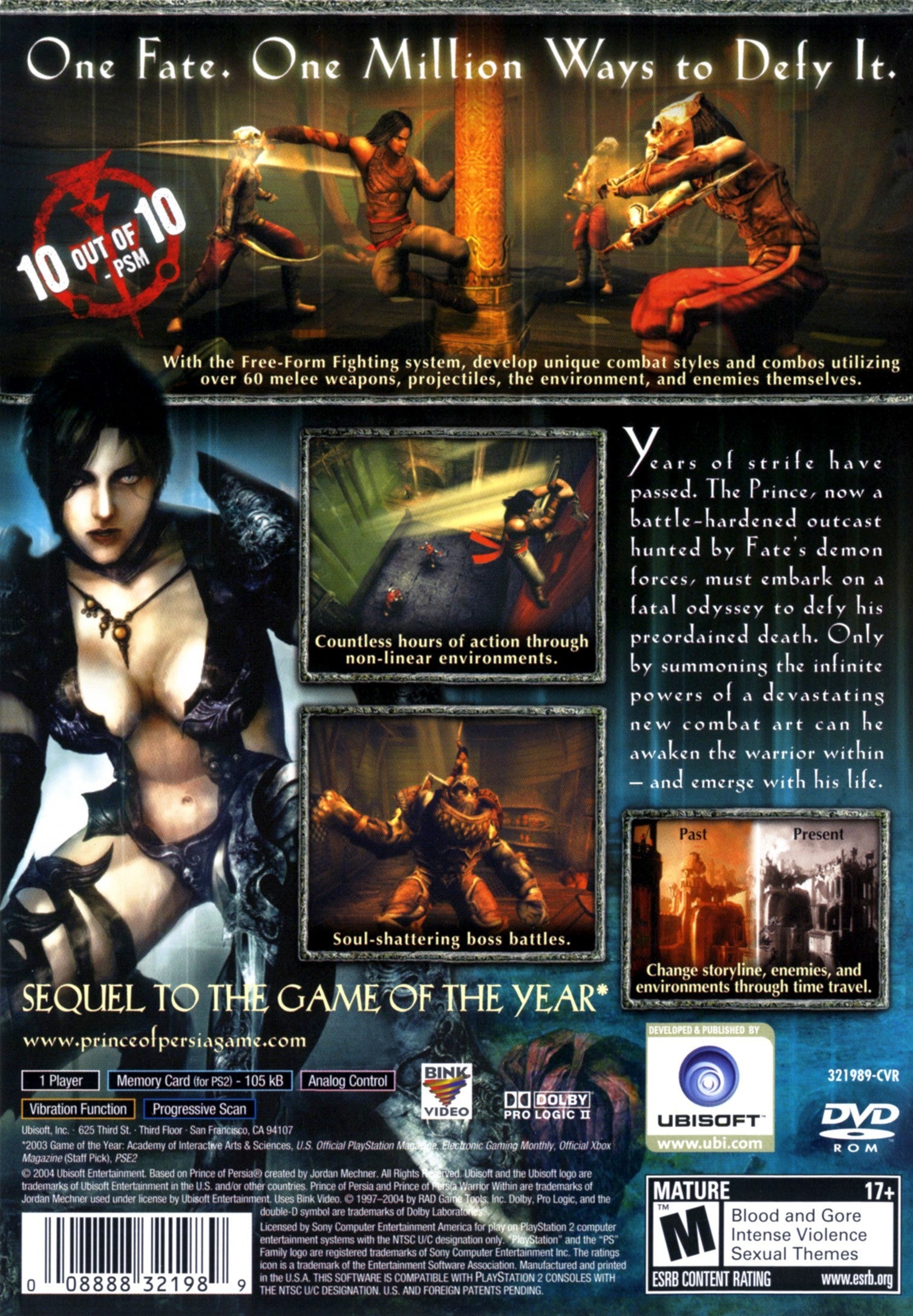 Prince of Persia: Warrior Within PS2 - Video Game - Used - CaveGamers - Image 2