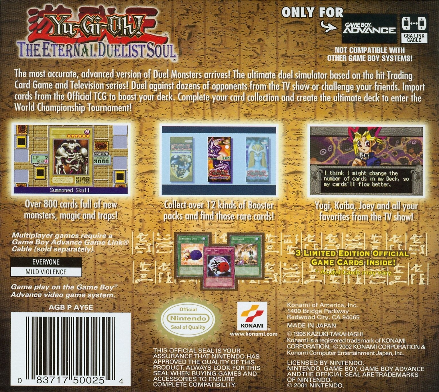 Yu-Gi-Oh! The Eternal Duelist Soul Game Boy Advance - Video Game - Used - CaveGamers - Image 2