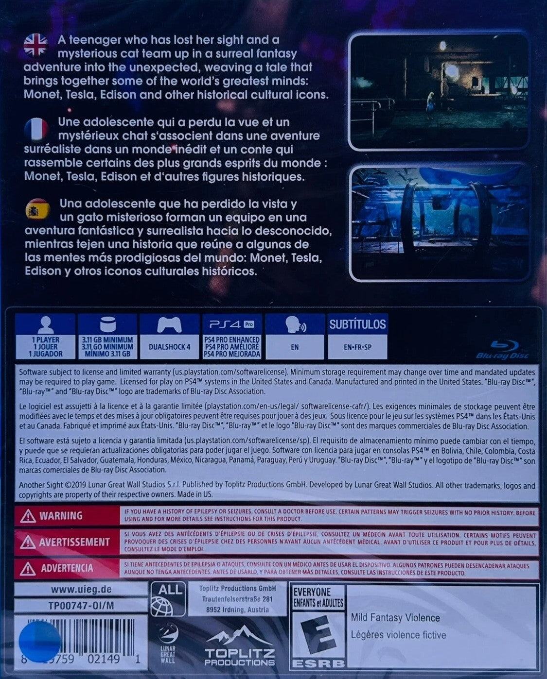 Another Sight PS4 - Video Game - Used - CaveGamers - Image 2