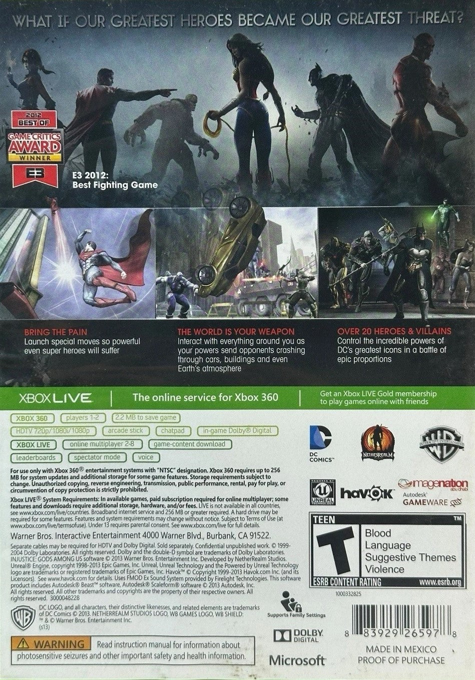 Injustice: Gods Among Us Ultimate Edition Xbox 360 - Video Game - Used - CaveGamers - Image 2