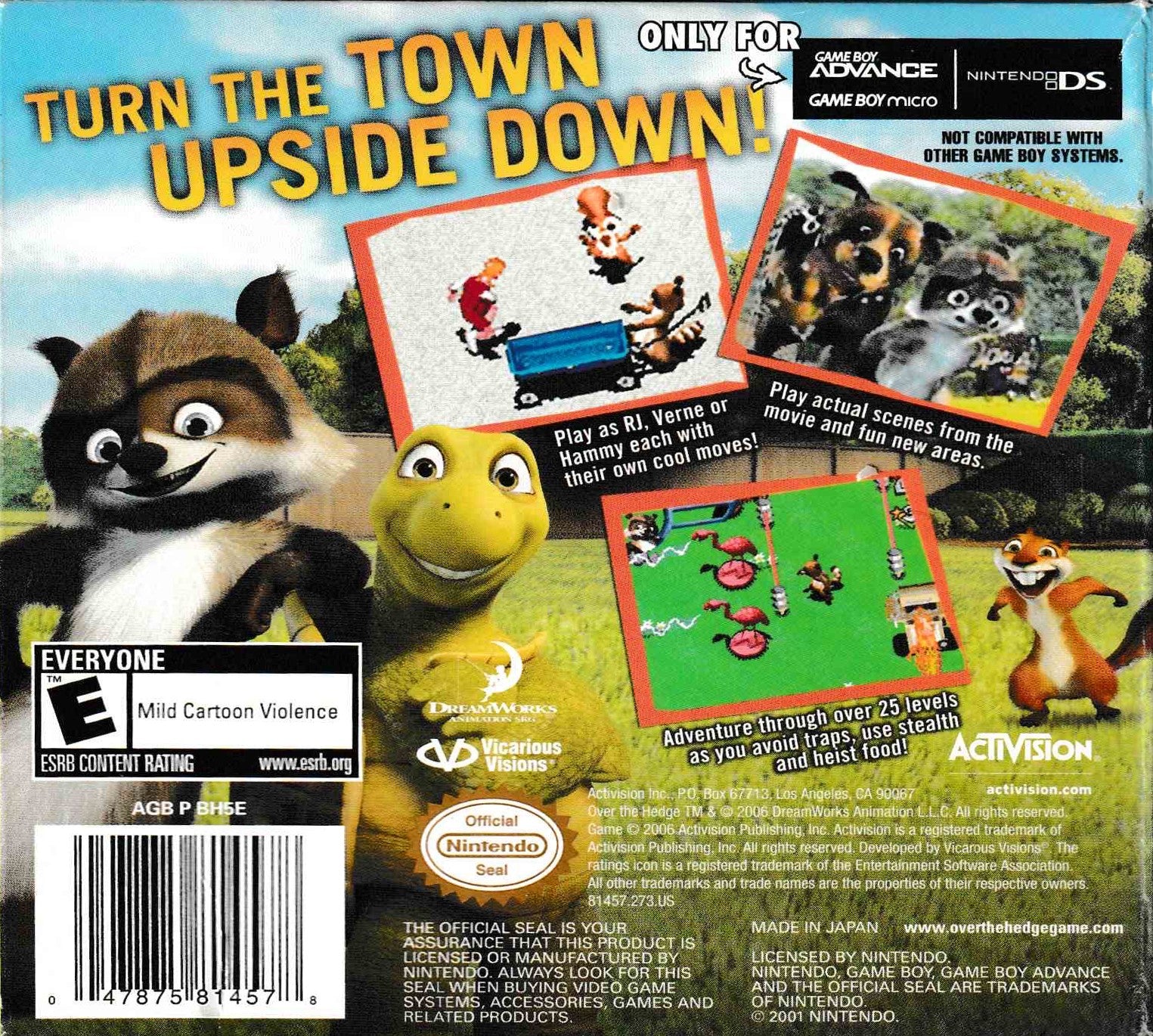 Over The Hedge Game Boy Advance - Video Game - Used - CaveGamers - Image 2