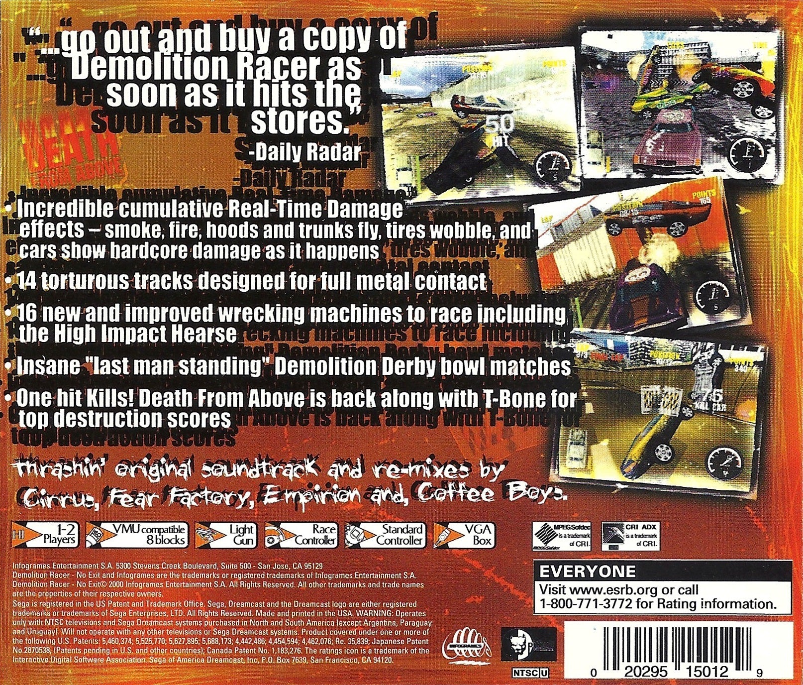 Demolition Racer: No Exit DreamCast - Video Game - Used - CaveGamers - Image 2