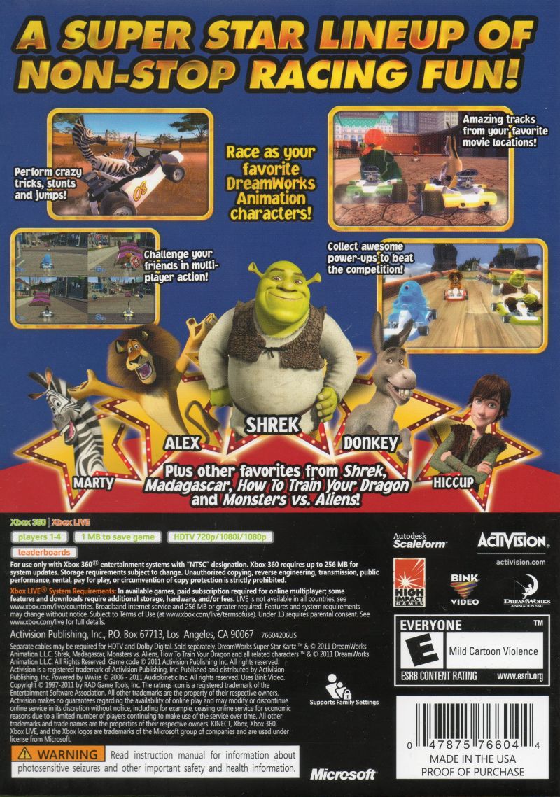 Dreamworks Super Star Kartz Xbox 360 - Video Game - Used - CaveGamers - Image 2