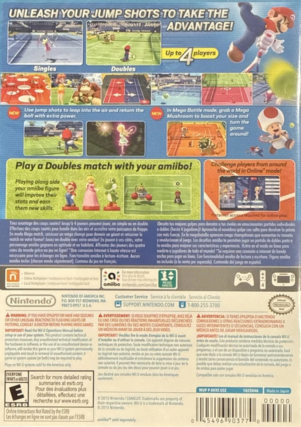 Mario Tennis Ultra Smash Wii U - Video Game - Used - CaveGamers - Image 2