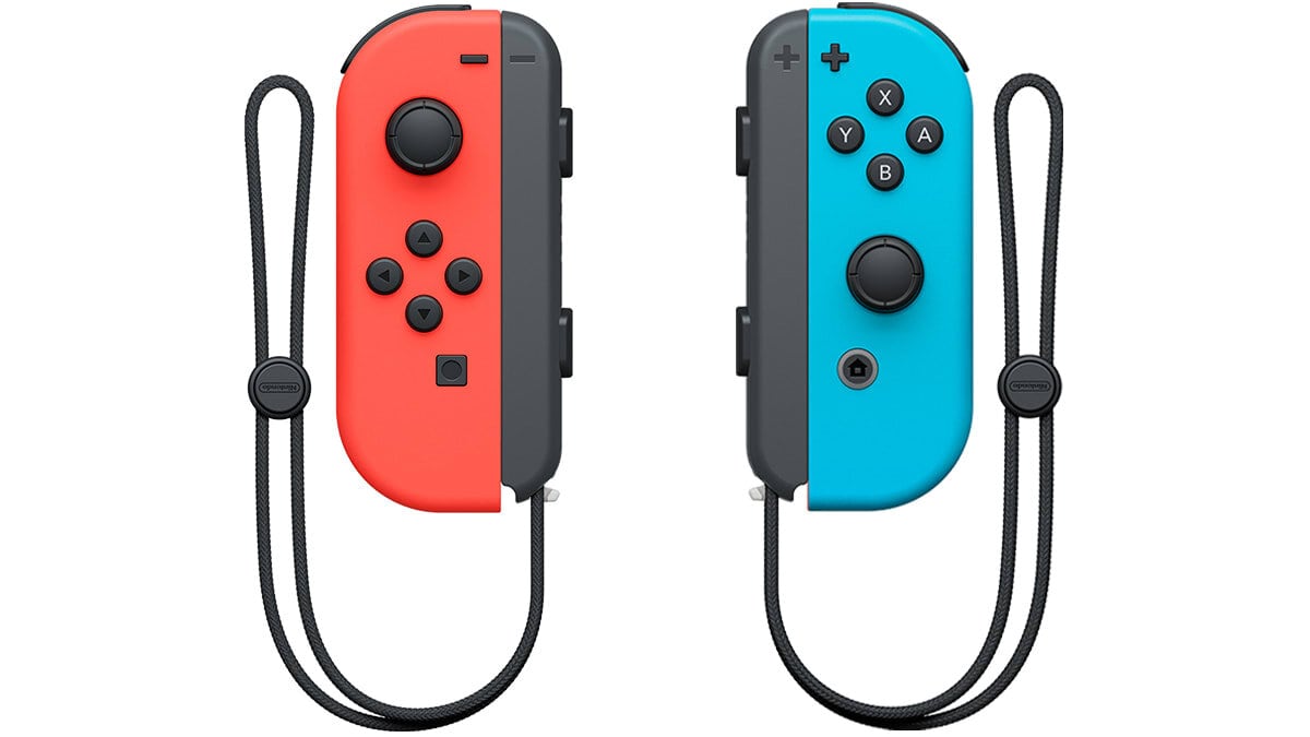 Switch Joy-Con Controllers - Neon Red & Neon Blue Pair - Video Game Accessory - Used - CaveGamers