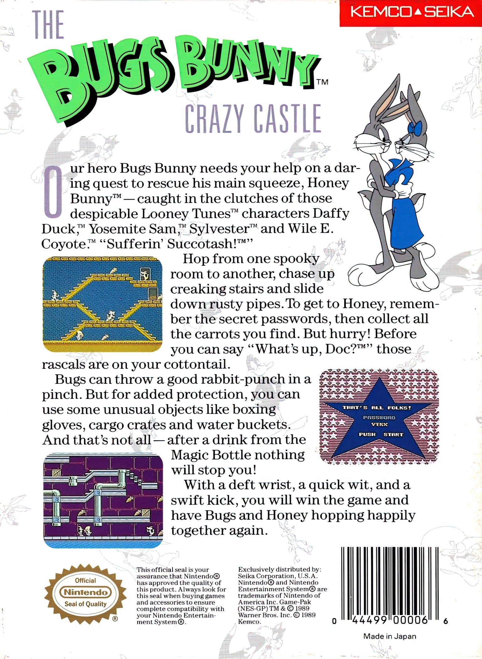 The Bugs Bunny Crazy Castle NES - Video Game - Used - CaveGamers - Image 2