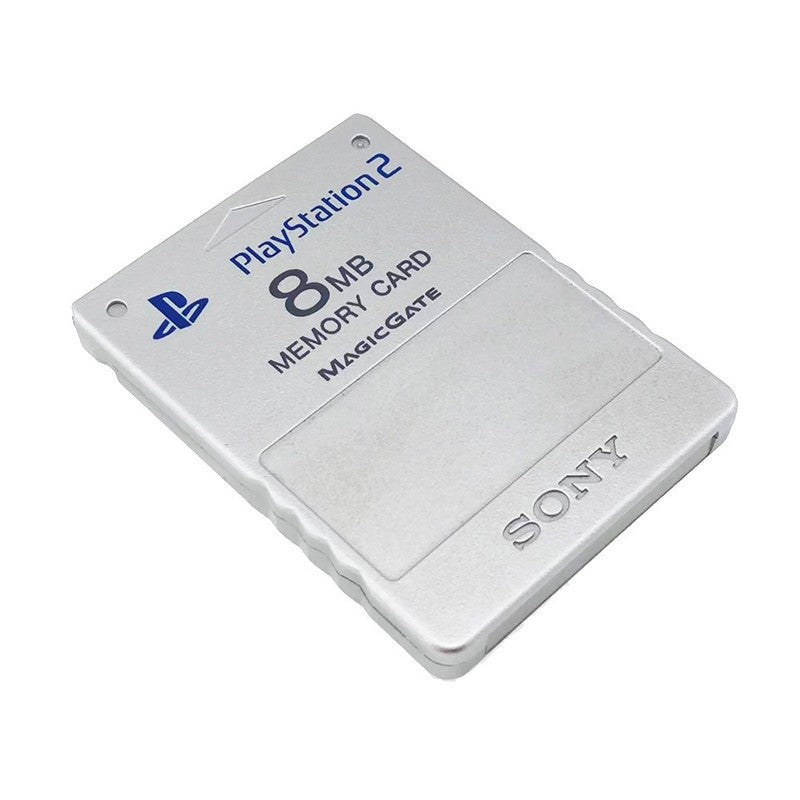 PlayStation 2 8MB Memory Card - Silver PS2 - Video Game Accessory - Used - CaveGamers