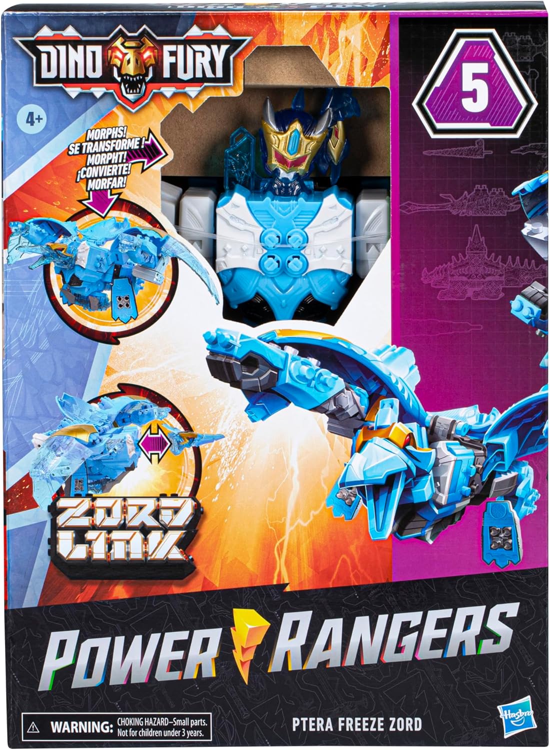 Power Rangers Dino Fury Ptera Freeze Zord Combining Zord