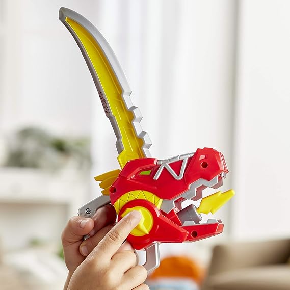 Playskool Heroes Power Rangers Zord Saber, Red Ranger Roleplay Mask with Sword Accessory