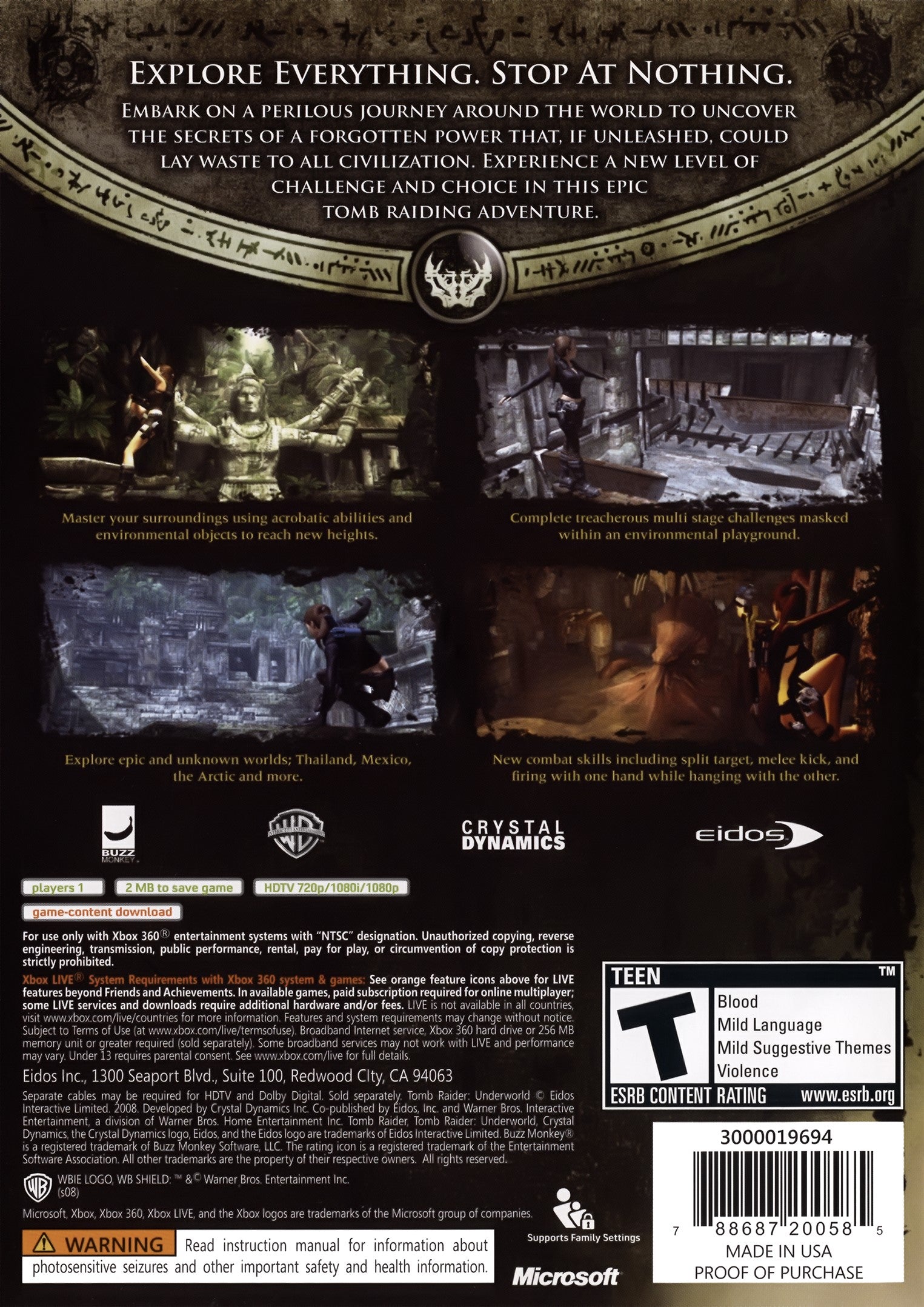 Tomb Raider: Underworld Xbox 360 - Video Game - Used - CaveGamers - Image 2