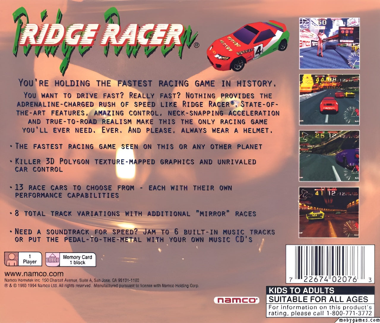 Ridge Racer Playstation - Video Game - Used - CaveGamers - Image 2