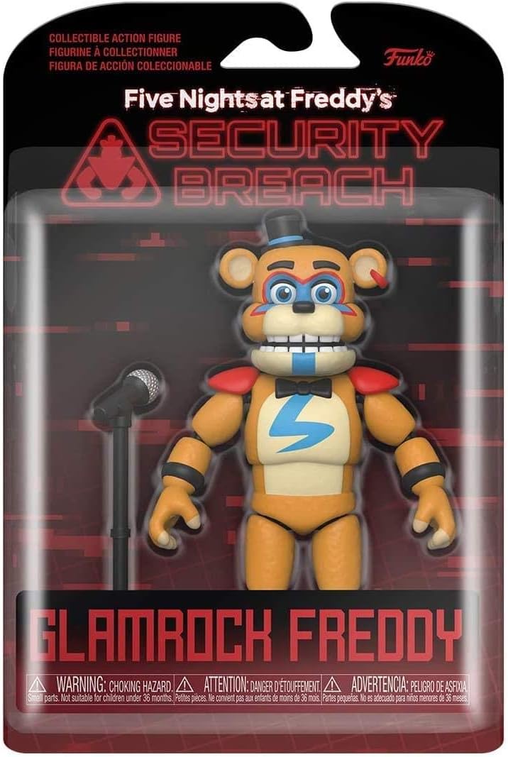 Five Nights at Freddy's Glamrock Freddy Action Figure Security Breach Action Figures - Toys - New - CaveGamers