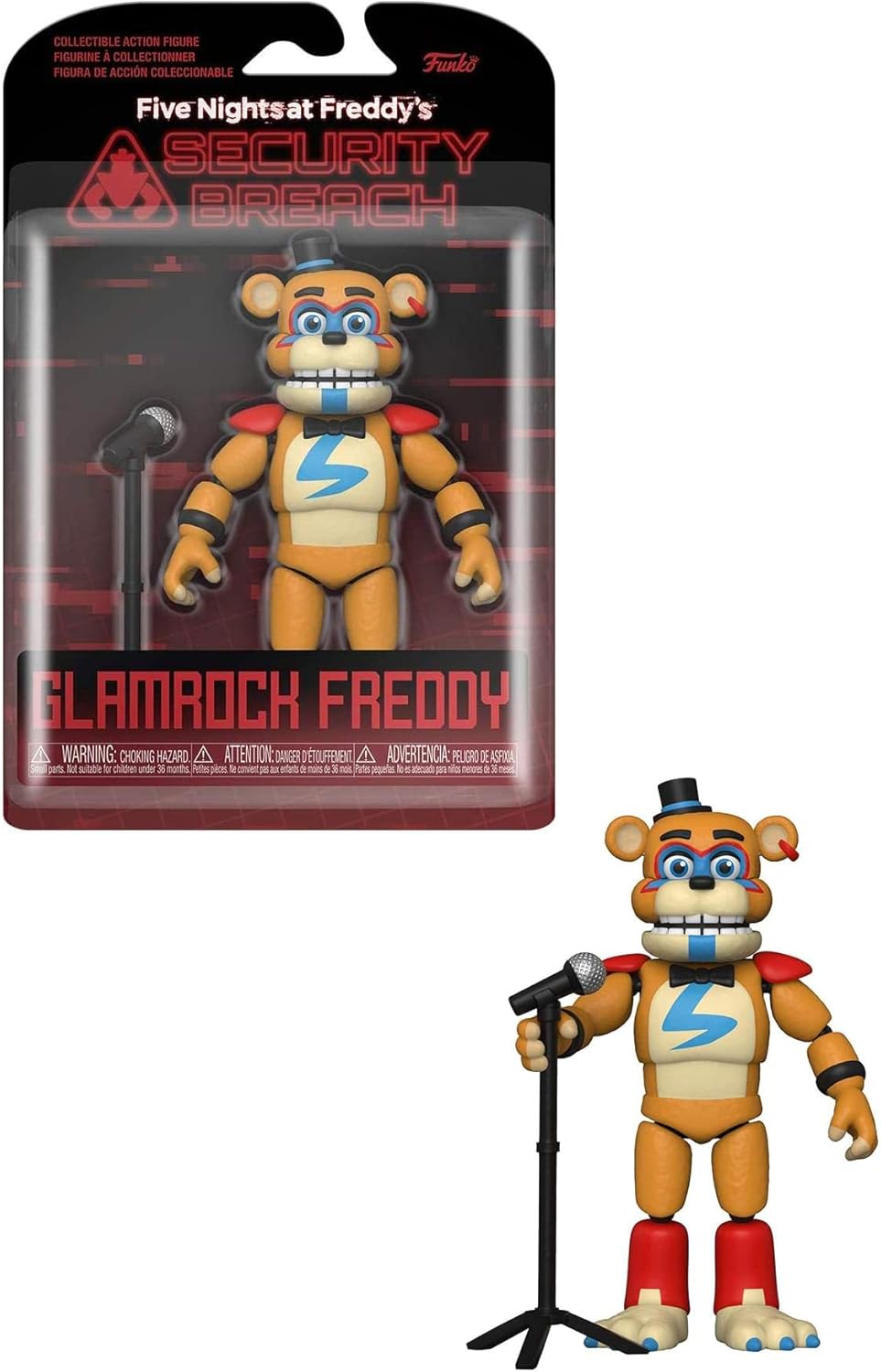 Five Nights at Freddy's Glamrock Freddy Action Figure Security Breach