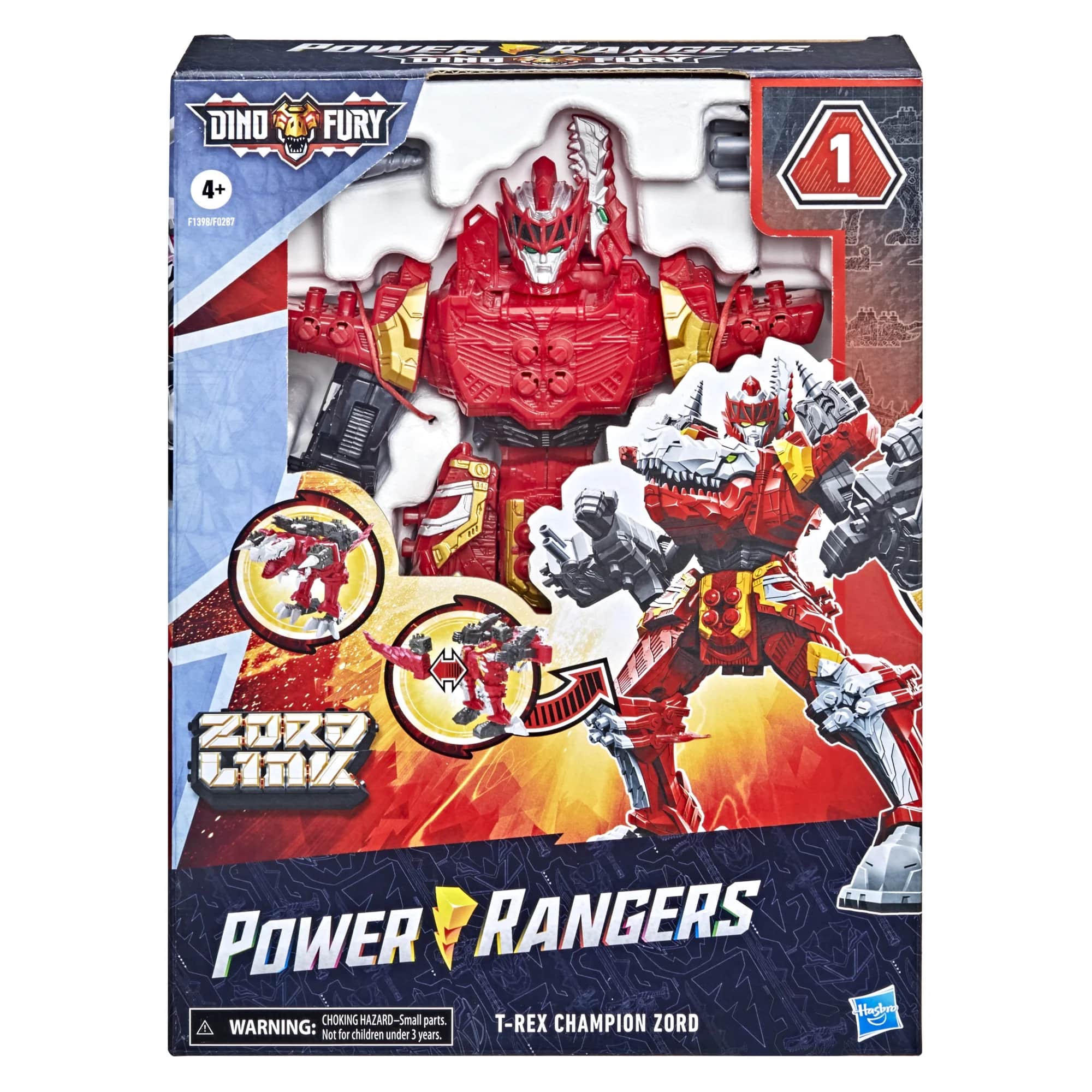Power Rangers Dino Fury T-Rex Champion Zord Combining Zord