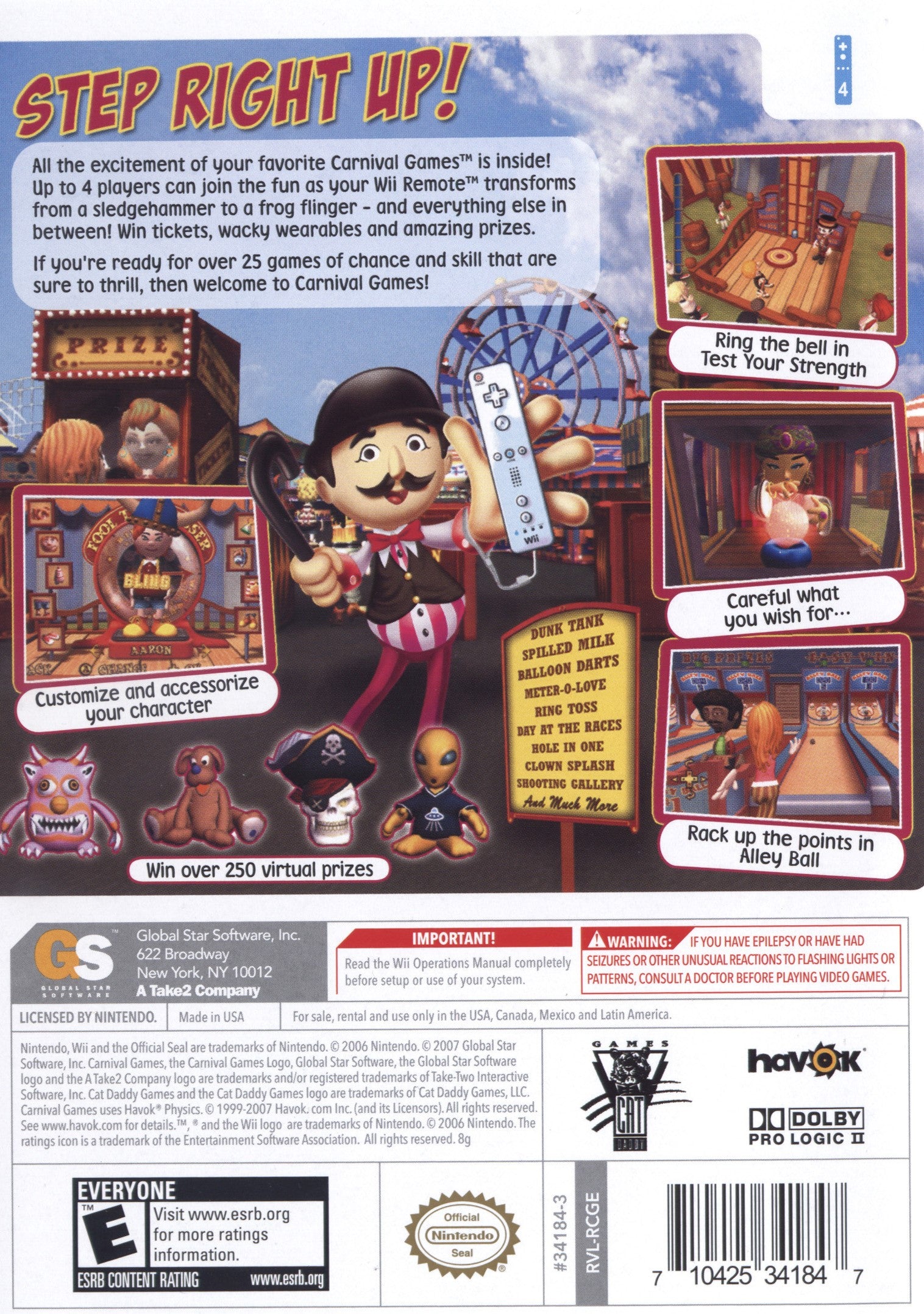 Carnival Games Wii - Video Game - Used - CaveGamers - Image 2