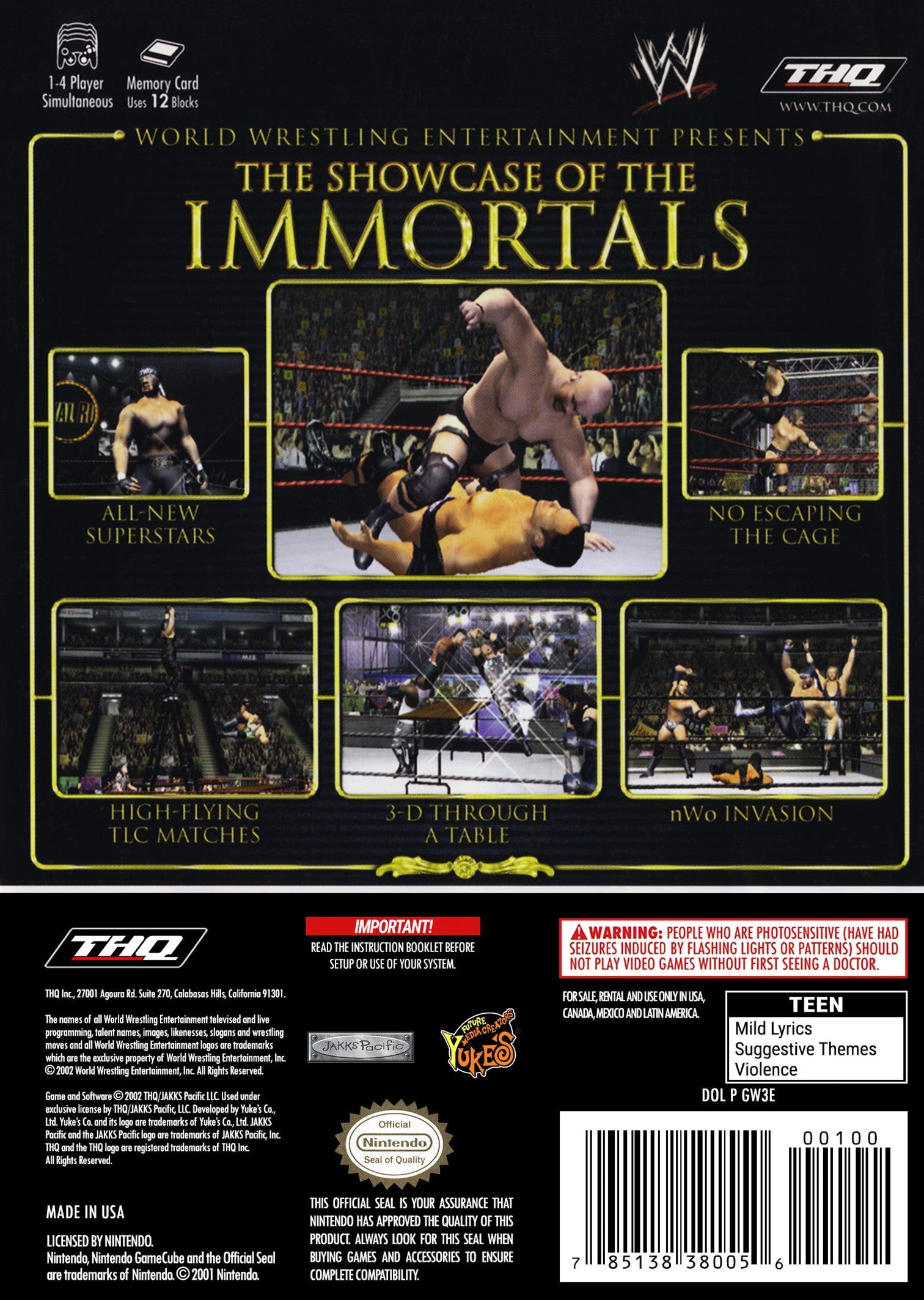 WWE Wrestlemania X8 GameCube - Video Game - Used - CaveGamers - Image 2