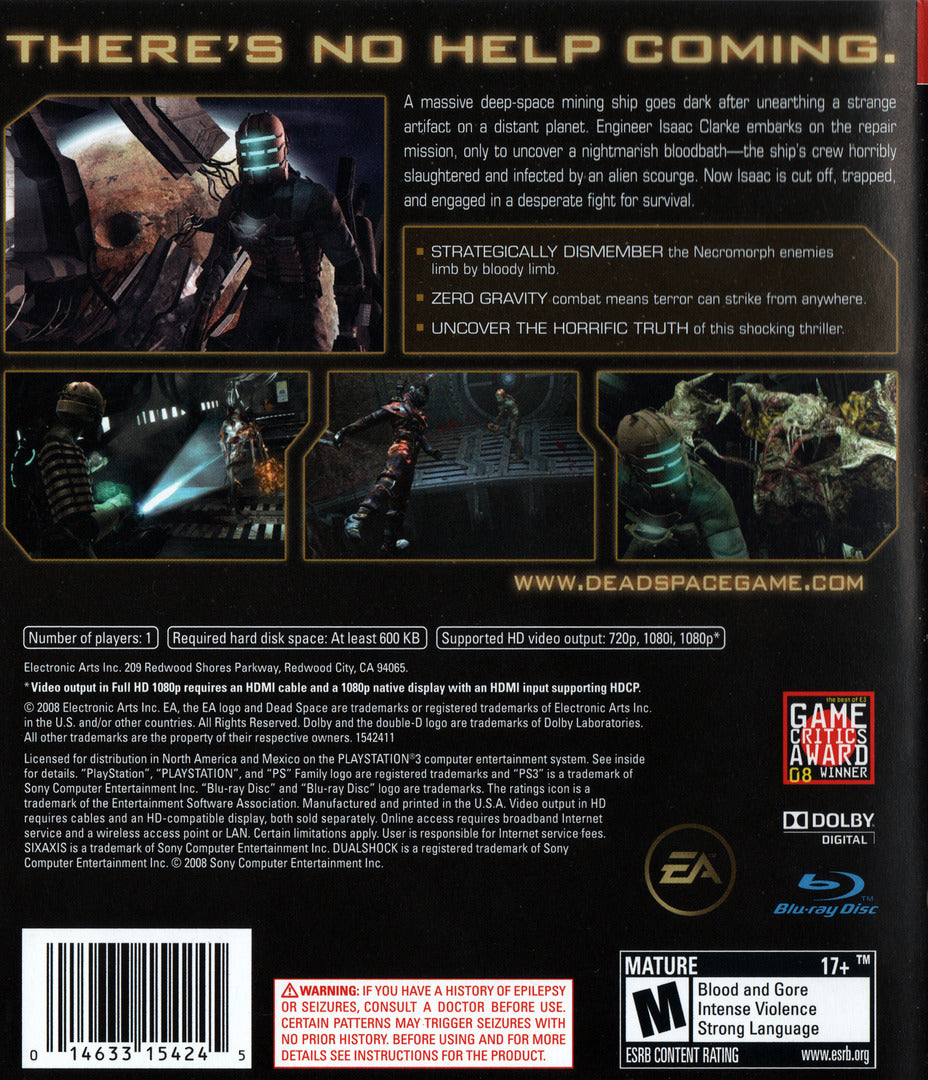 Dead Space PS3 - Video Game - Used - CaveGamers - Image 3