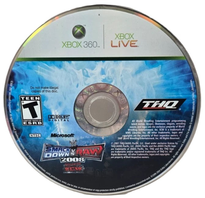 WWE SmackDown vs Raw 2008 Xbox 360 - Video Game - Used - CaveGamers - Image 3