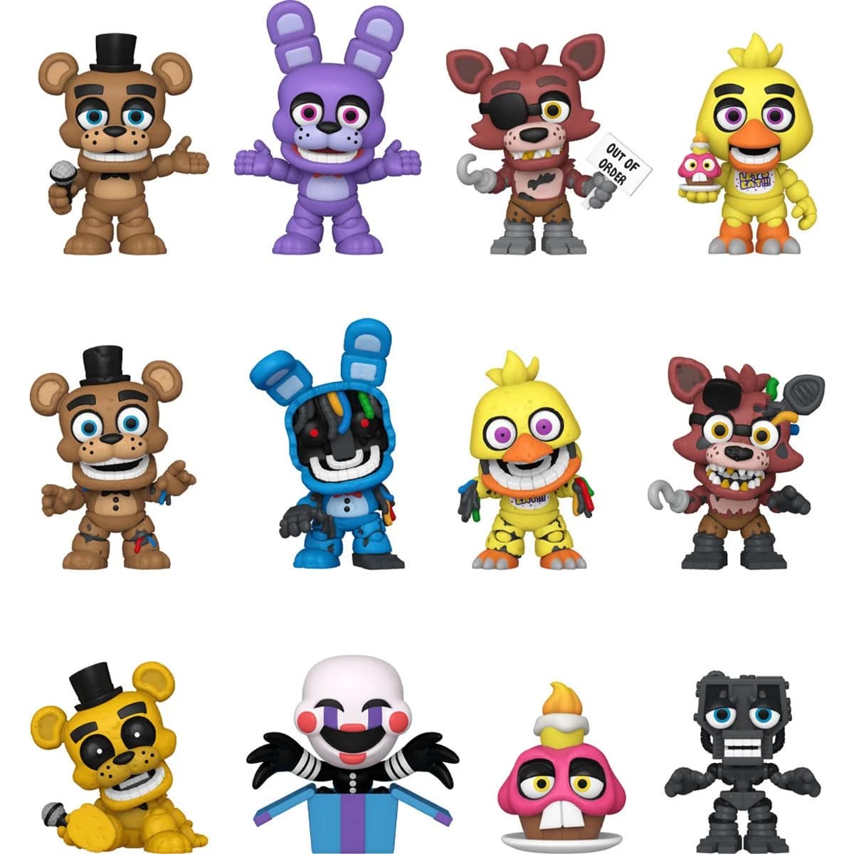 Five Nights at Freddy's 10th Anniversary Funko Mystery Minis Mini-Figure Display Case of 12