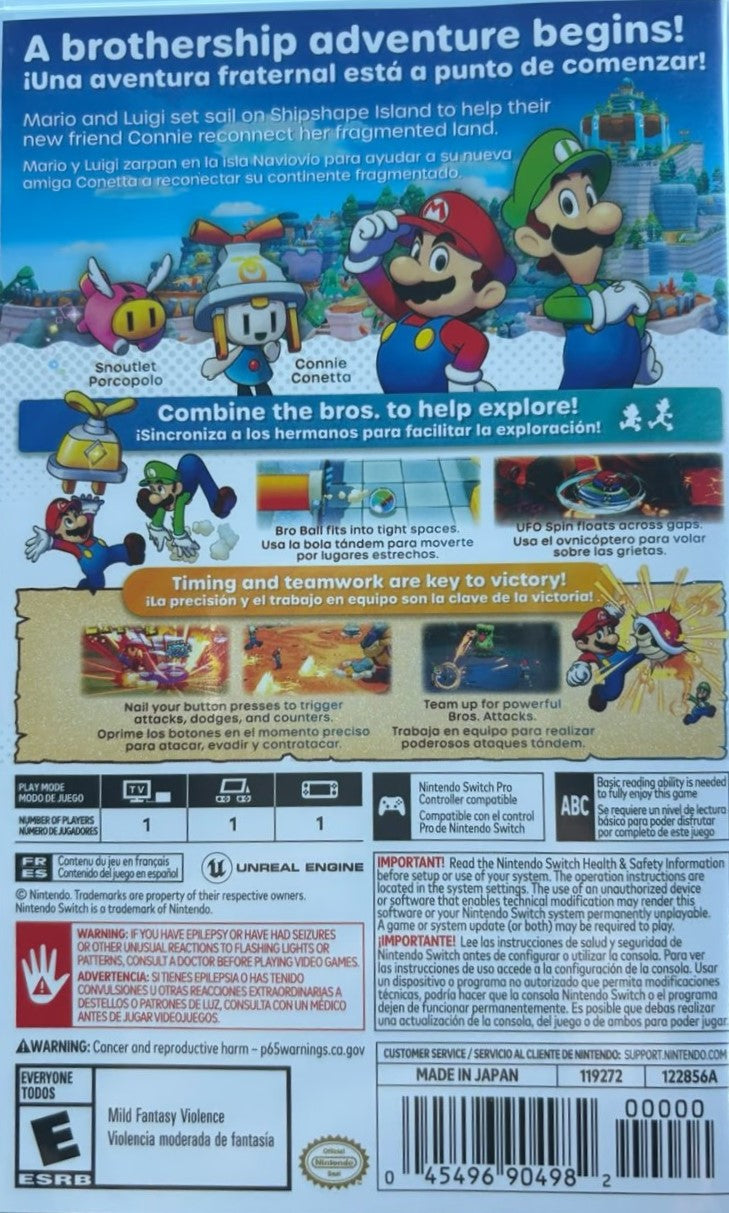 Mario & Luigi: Brothership Switch - Video Game - Used - CaveGamers - Image 2