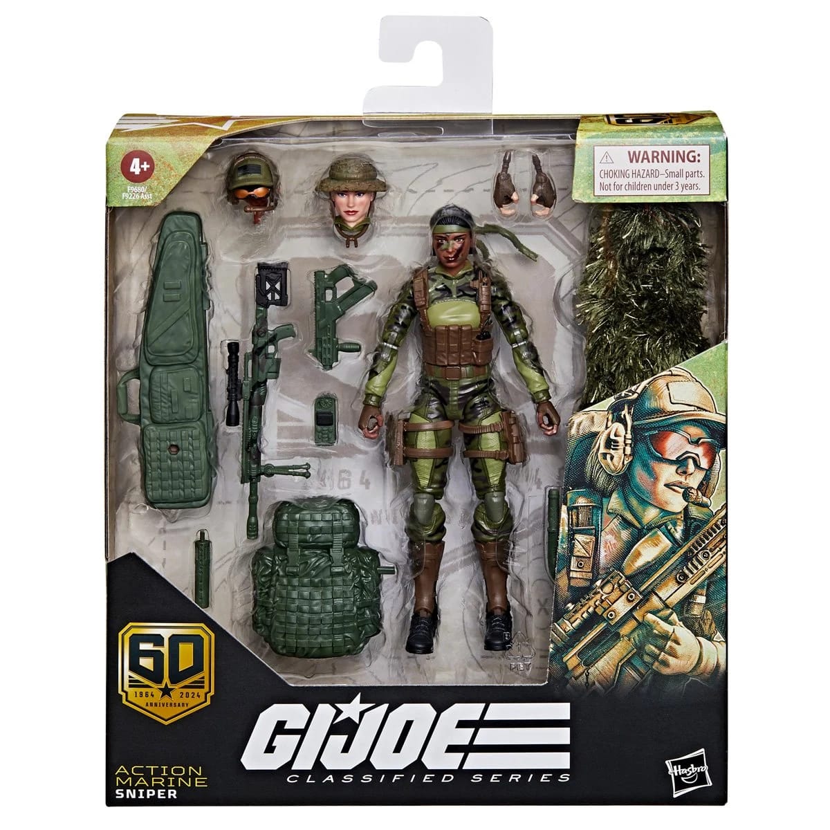 G.I. Joe Classified Series 60th Anniversary 6" Action Marine Sniper Action Figure Action Figures - Toys - New - CaveGamers