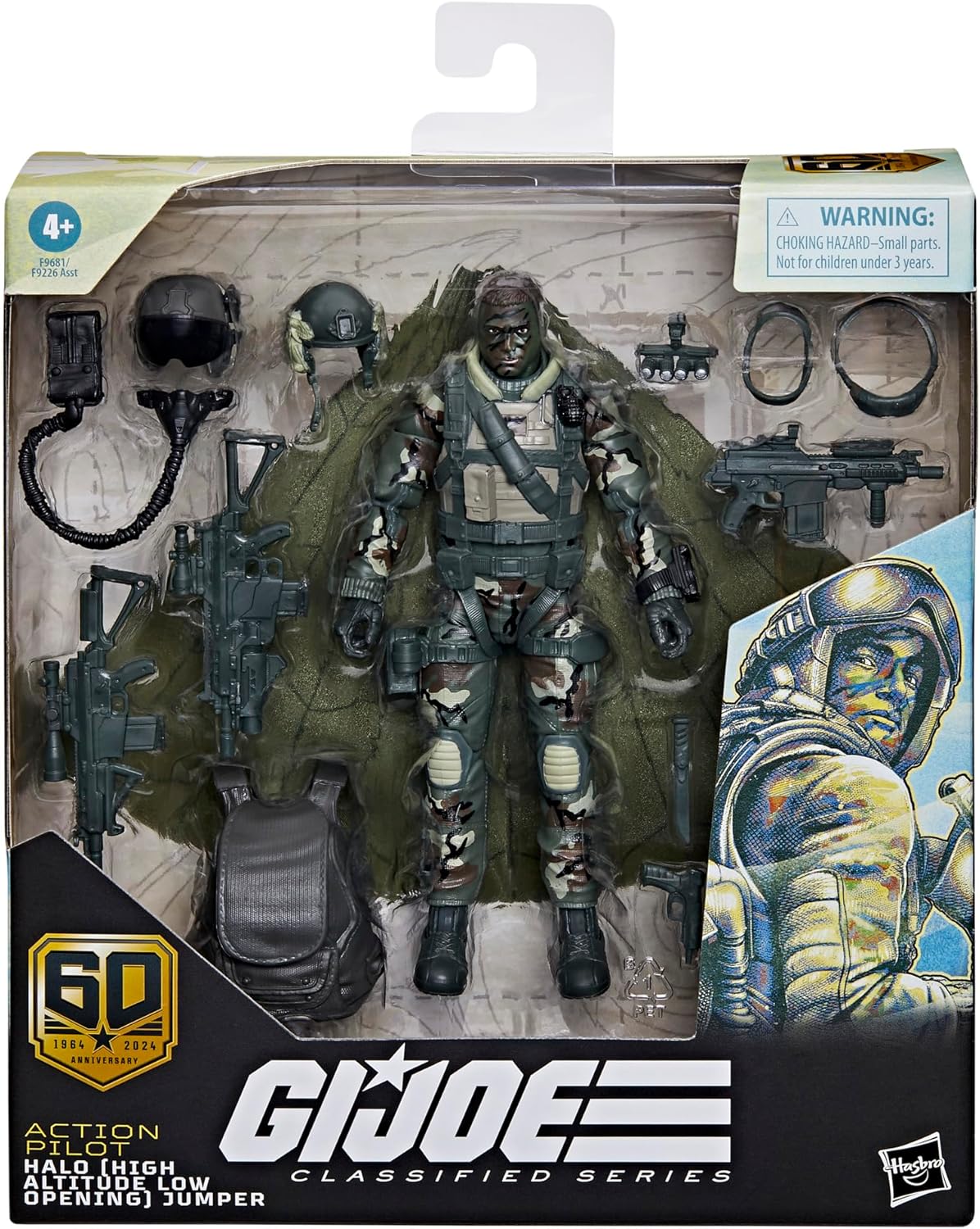 G.I. Joe Classified Series 60th Anniversary 6" Action Pilot HALO Jumper Action Figure
