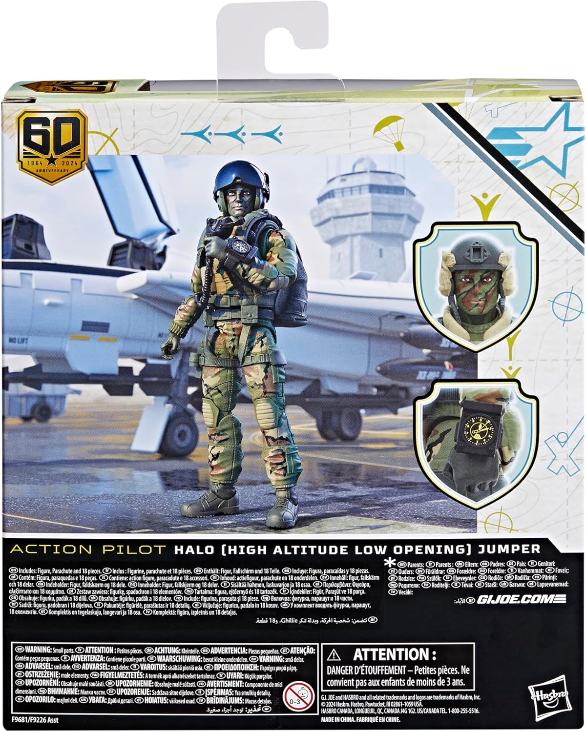 G.I. Joe Classified Series 60th Anniversary 6" Action Pilot HALO Jumper Action Figure