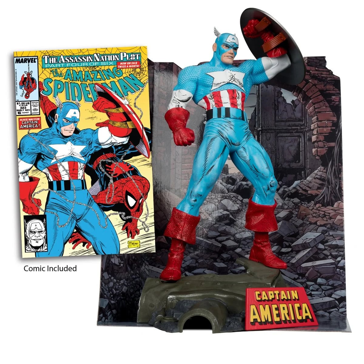 Marvel Wave 1 Captain America The Amazing Spider-Man #323 1:6 Scale Posed Figure