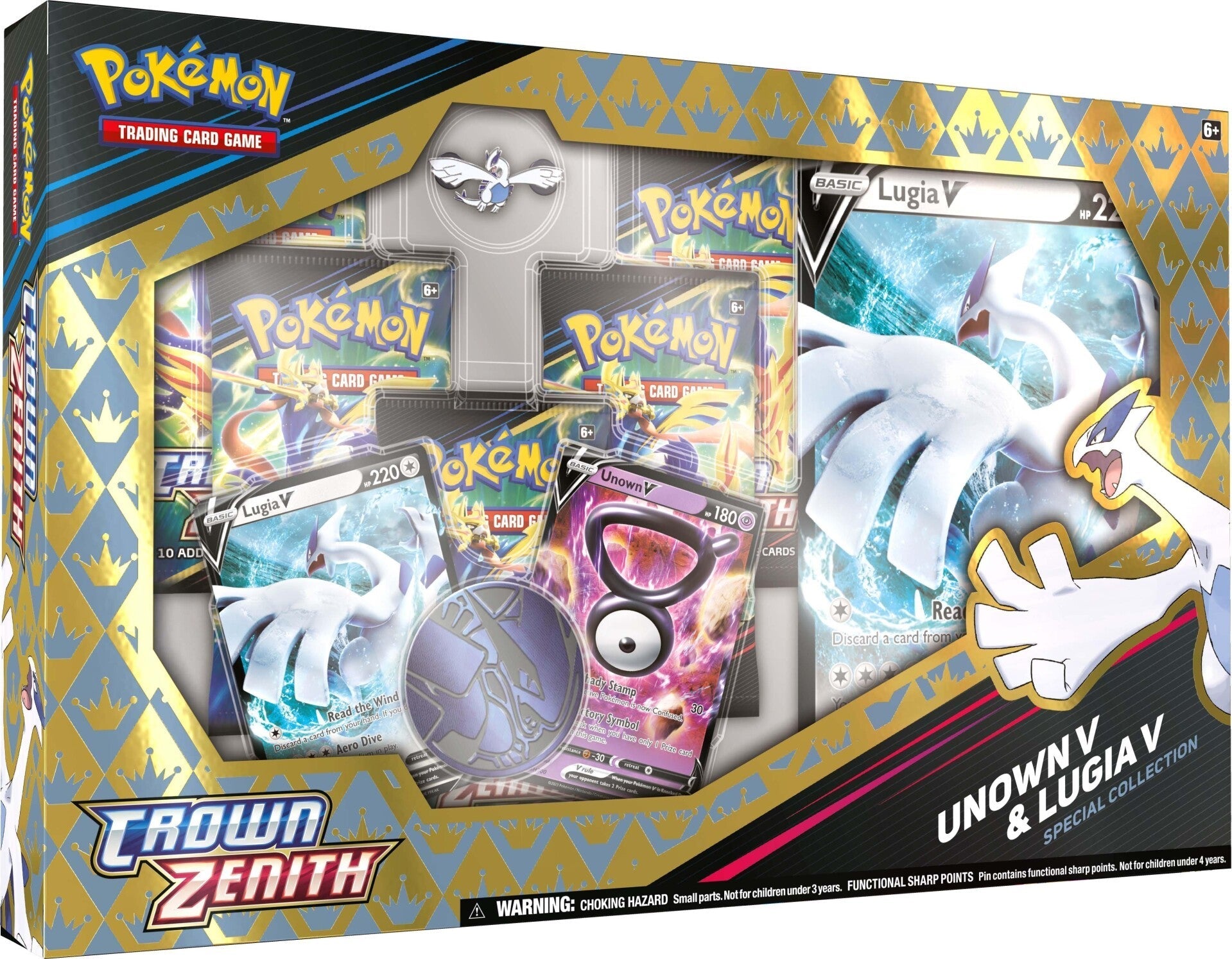 Pokemon TCG: Unown V & Lugia V Crown Zenith Box Set - Trading Card - New - CaveGamers - Image 2