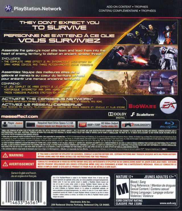 Mass Effect 2 (Trilogy Edition) PS3 - Video Game - Used - CaveGamers - Image 2