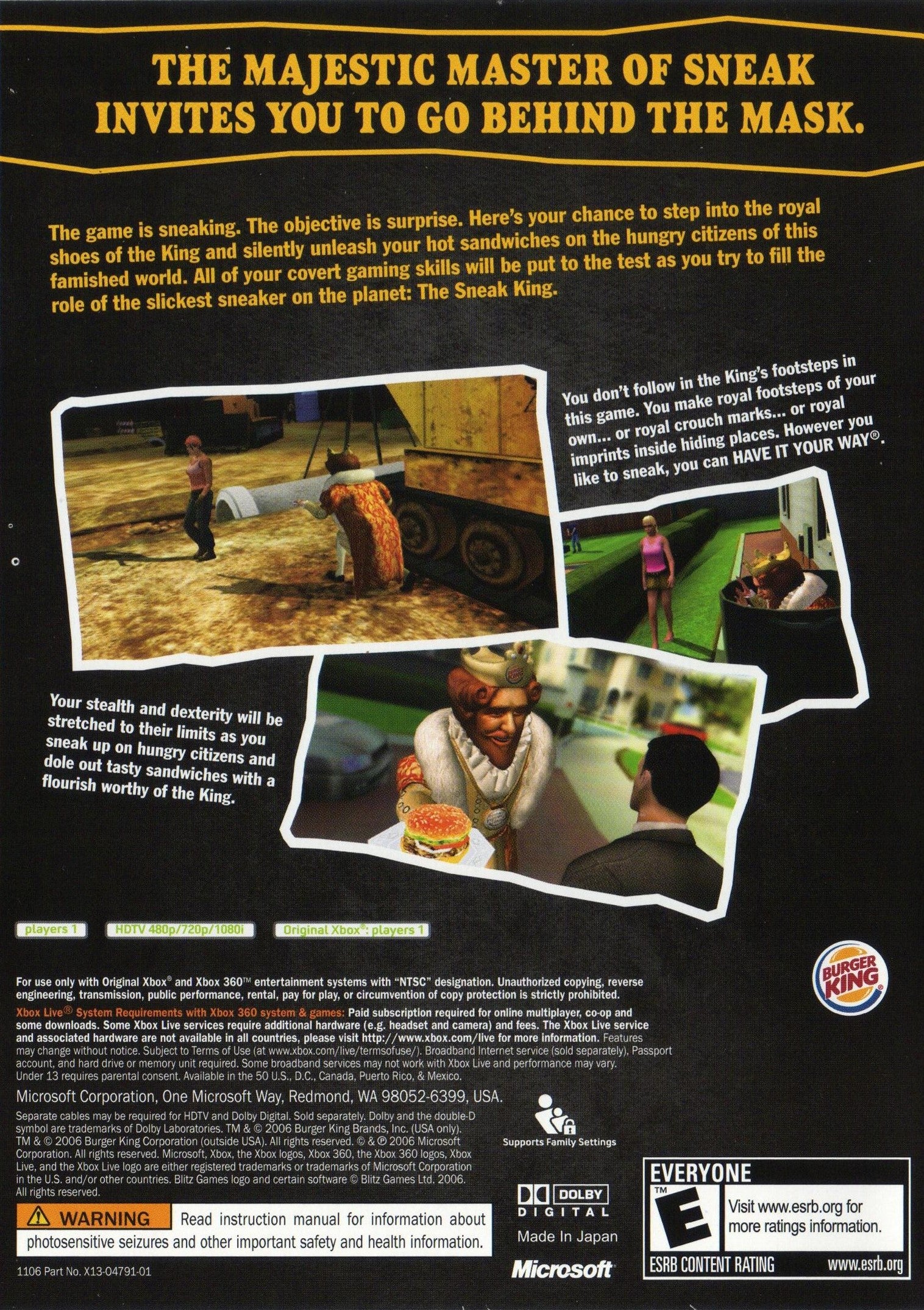 Sneak King Xbox 360 - Video Game - Used - CaveGamers - Image 2