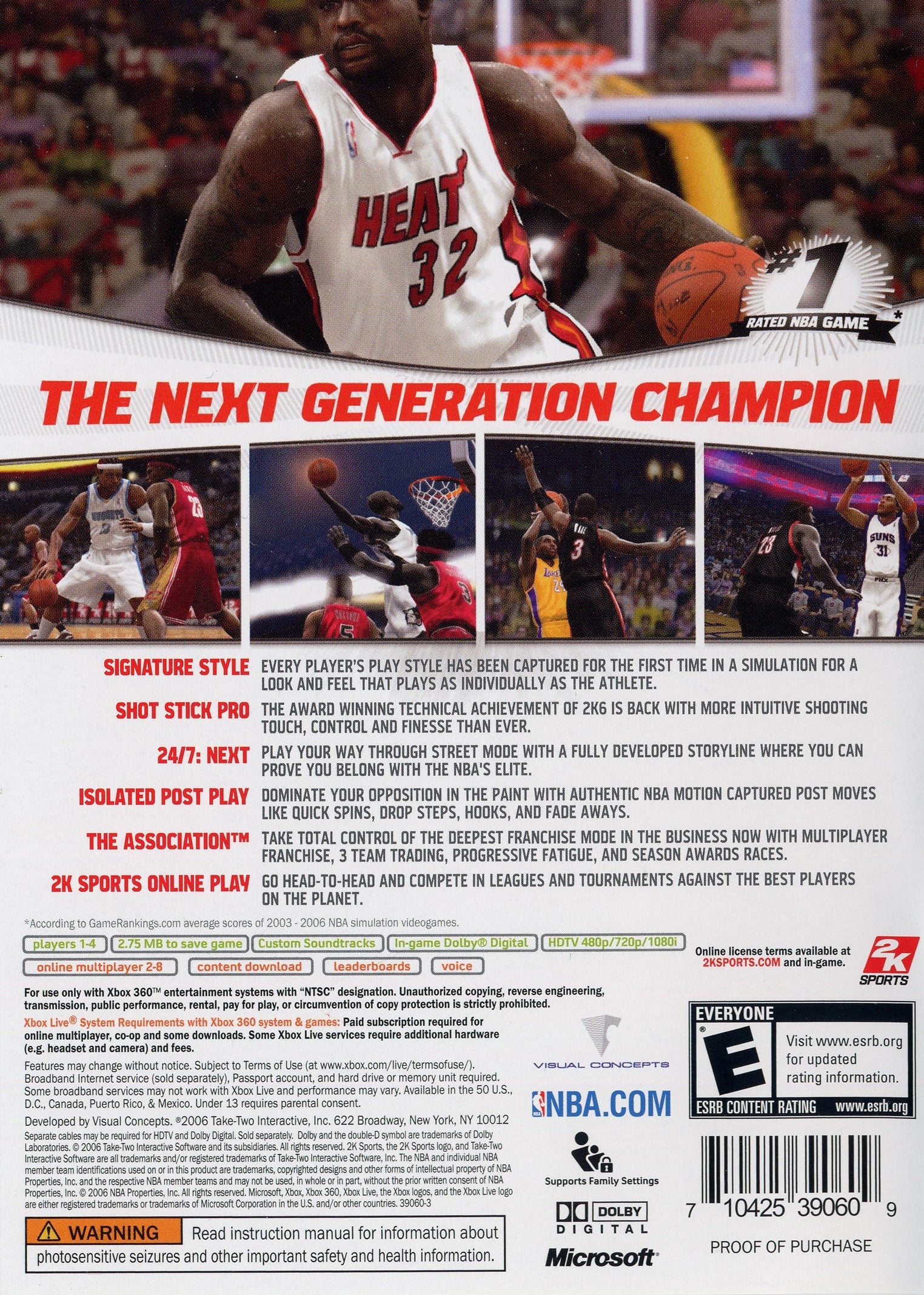 NBA 2K7 Xbox 360 - Video Game - Used - CaveGamers - Image 2