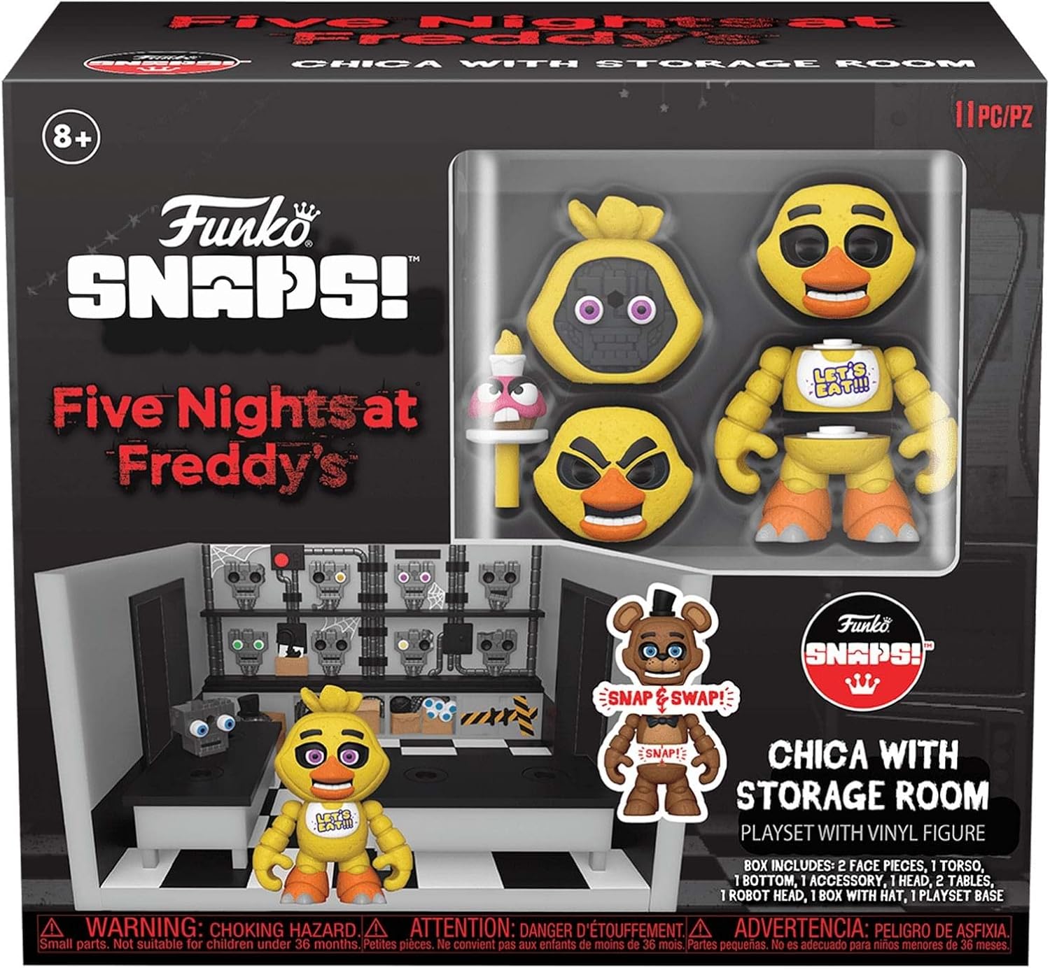 Five Nights at Freddy's Storage Room with Chica Snap Playset
