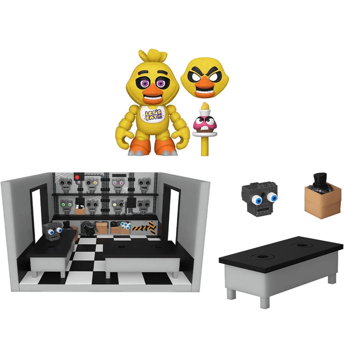 Five Nights at Freddy's Storage Room with Chica Snap Playset Building Sets - Toys - New - CaveGamers - Image 2