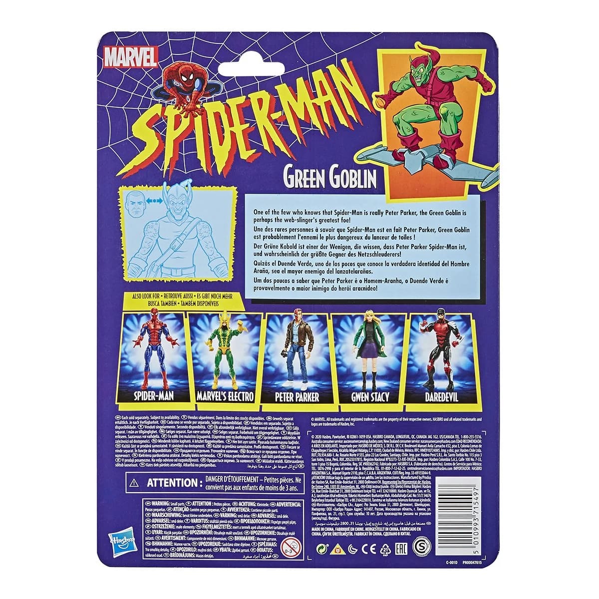 Marvel Legends Spider-Man Retro Green Goblin 6" Action Figure Action Figures - Toys - New - CaveGamers - Image 2