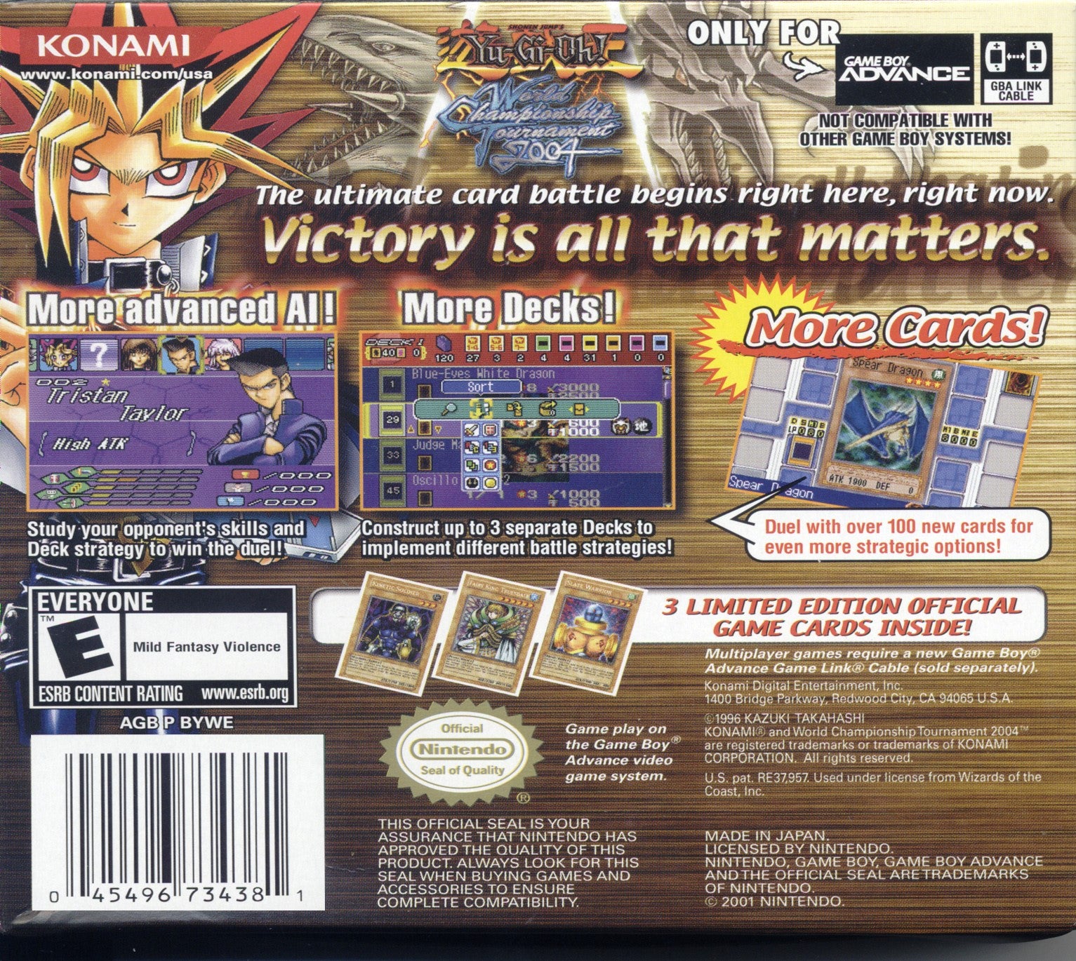 Yu-Gi-Oh! World Championship Tournament 2004 Game Boy Advance - Video Game - Used - CaveGamers - Image 2