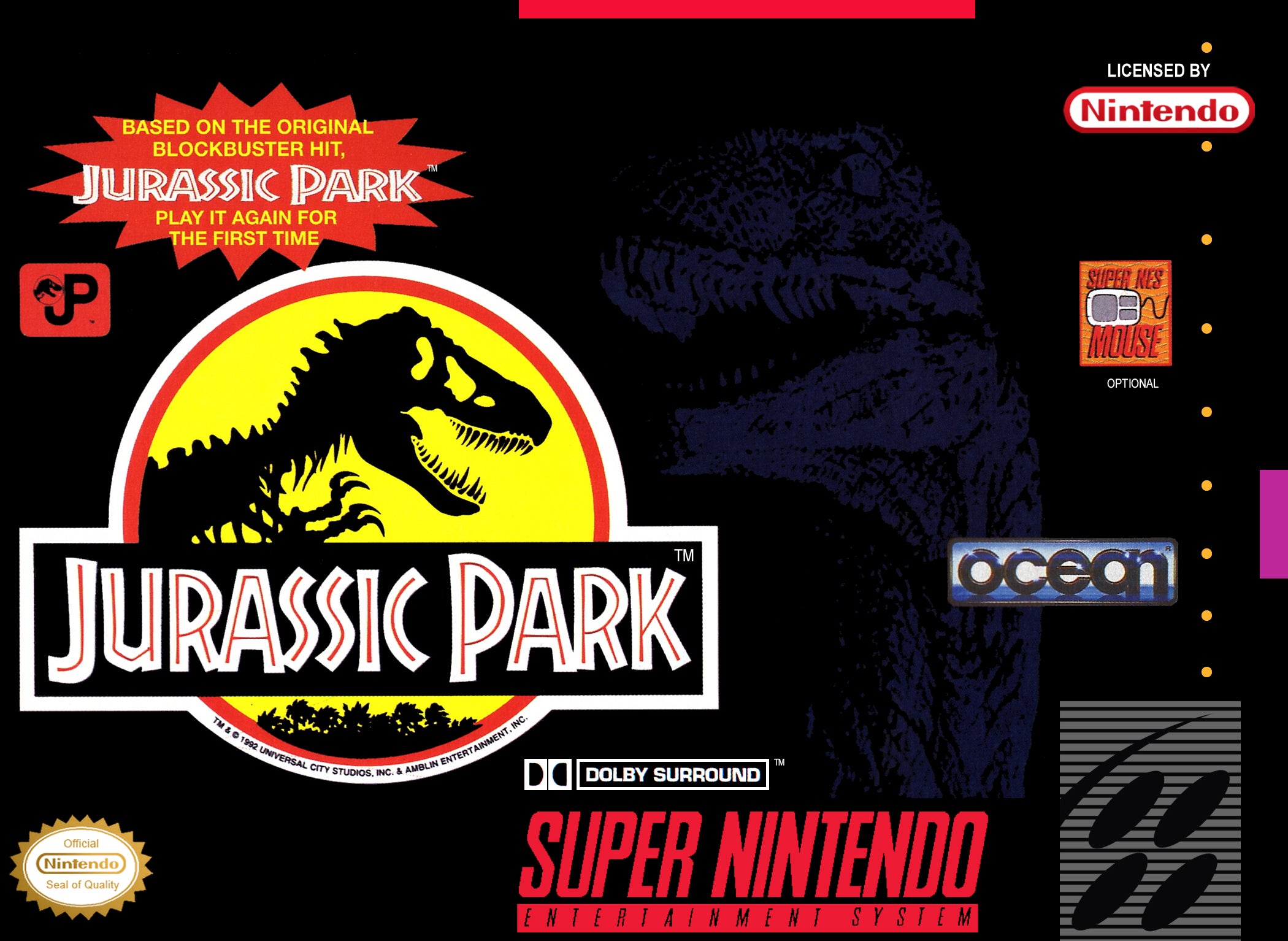 Jurassic Park SNES - Video Game - Used - CaveGamers
