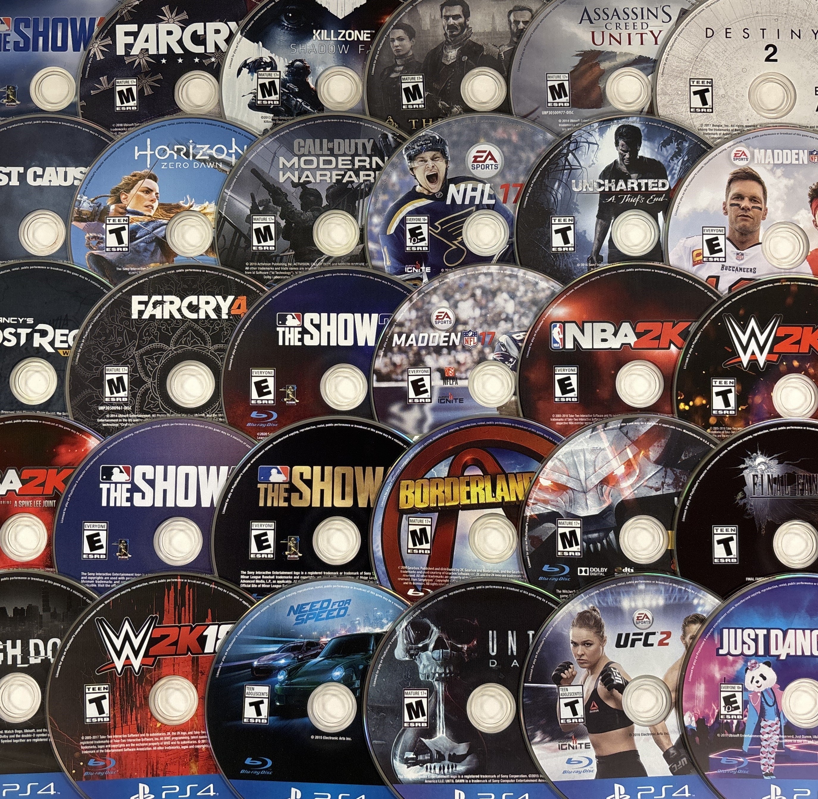 Mystery Mixed Lot of 15 PlayStation 4 Games PS4 - Video Game - Used - CaveGamers