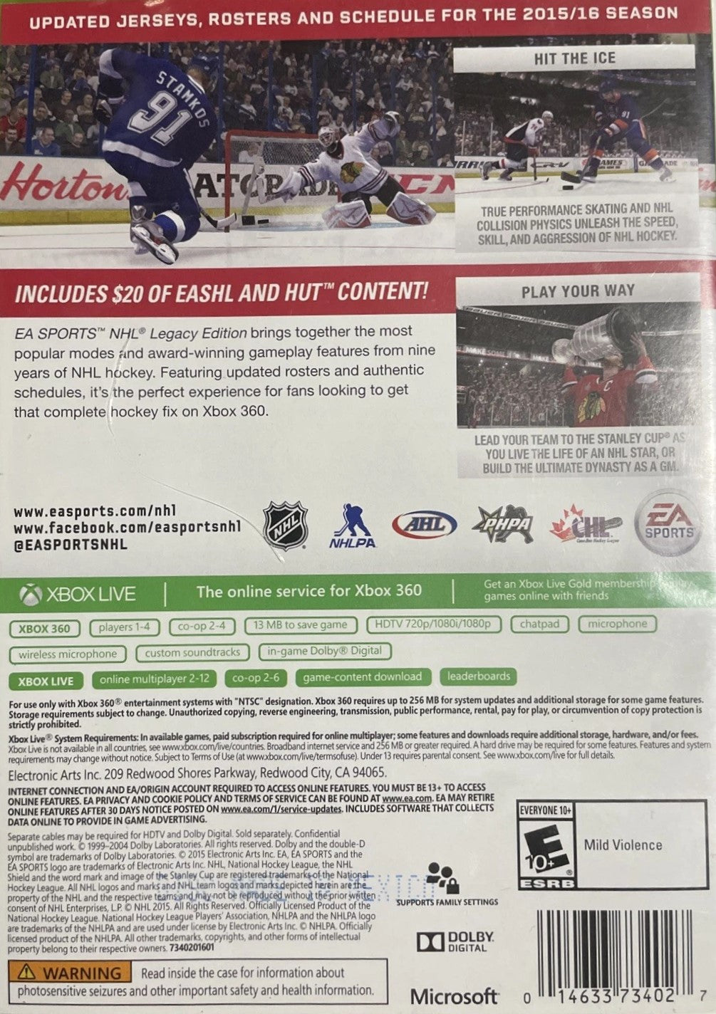 NHL Legacy Edition Xbox 360 - Video Game - Used - CaveGamers - Image 2