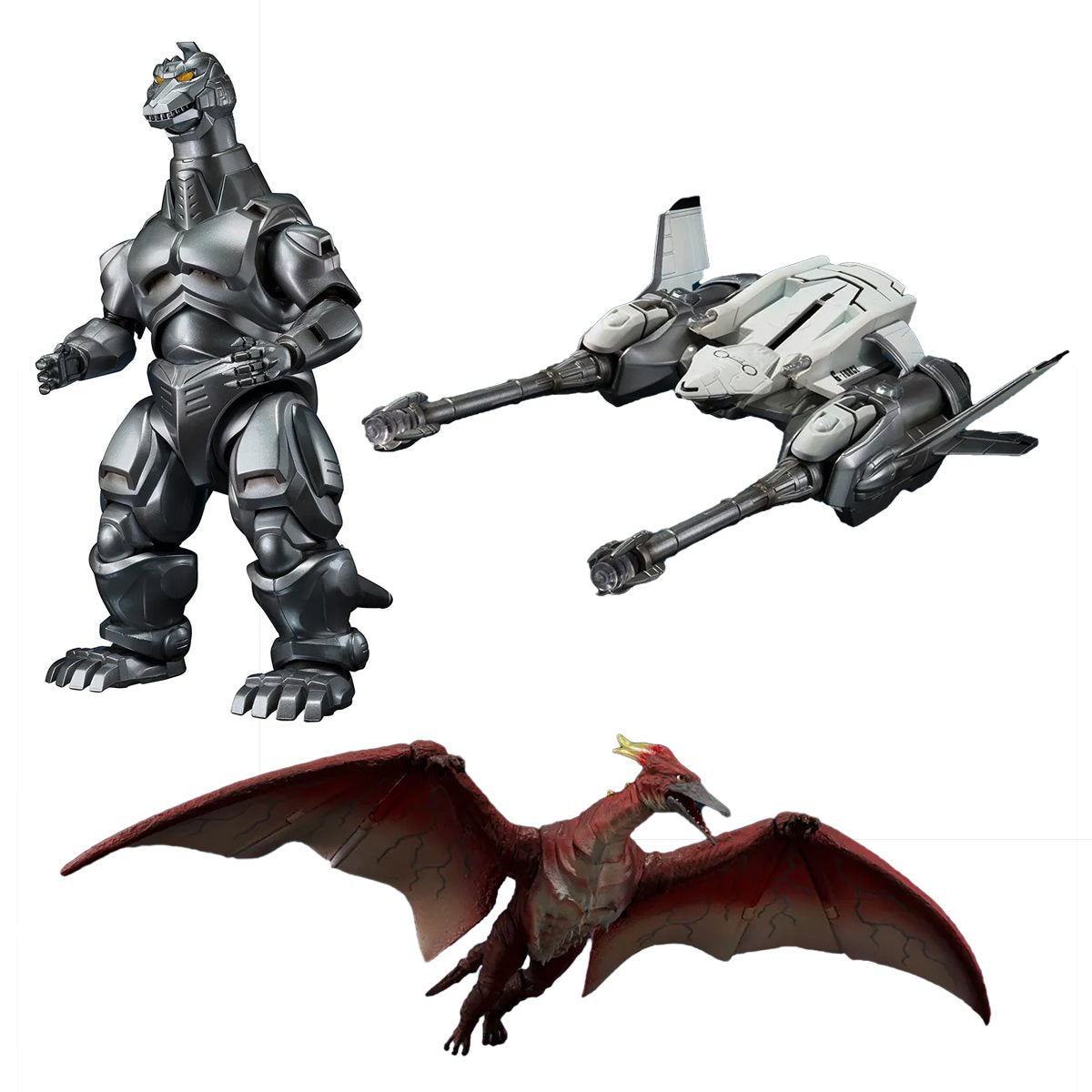 Godzilla vs. Mechagodzilla, Garuda, and Fire Rodan Makuhari Decisive Battle Version S.H.MonsterArts Action Figures - Toys - New - CaveGamers